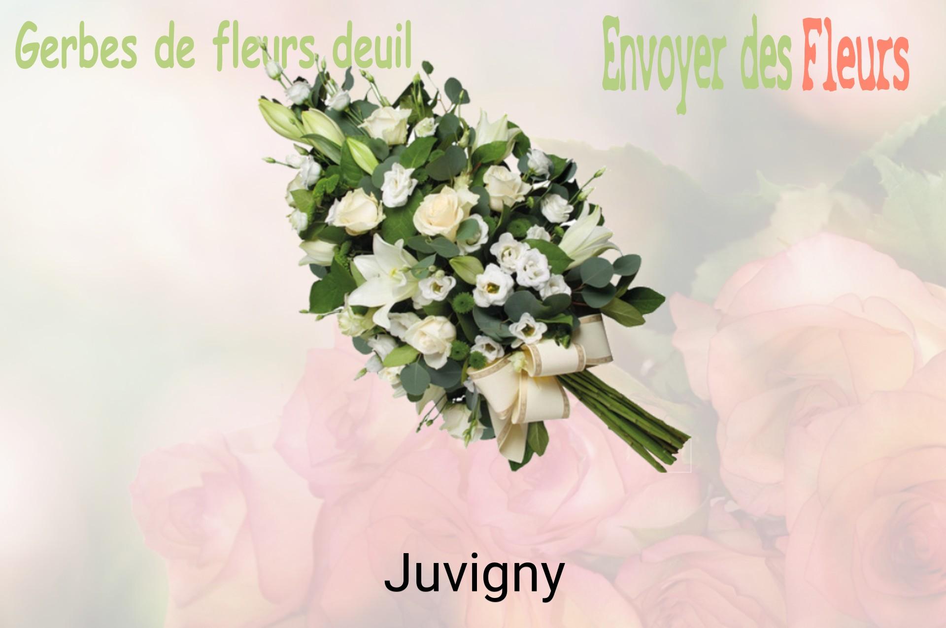 Gerbe de fleurs de deuil livrée à Juvigny